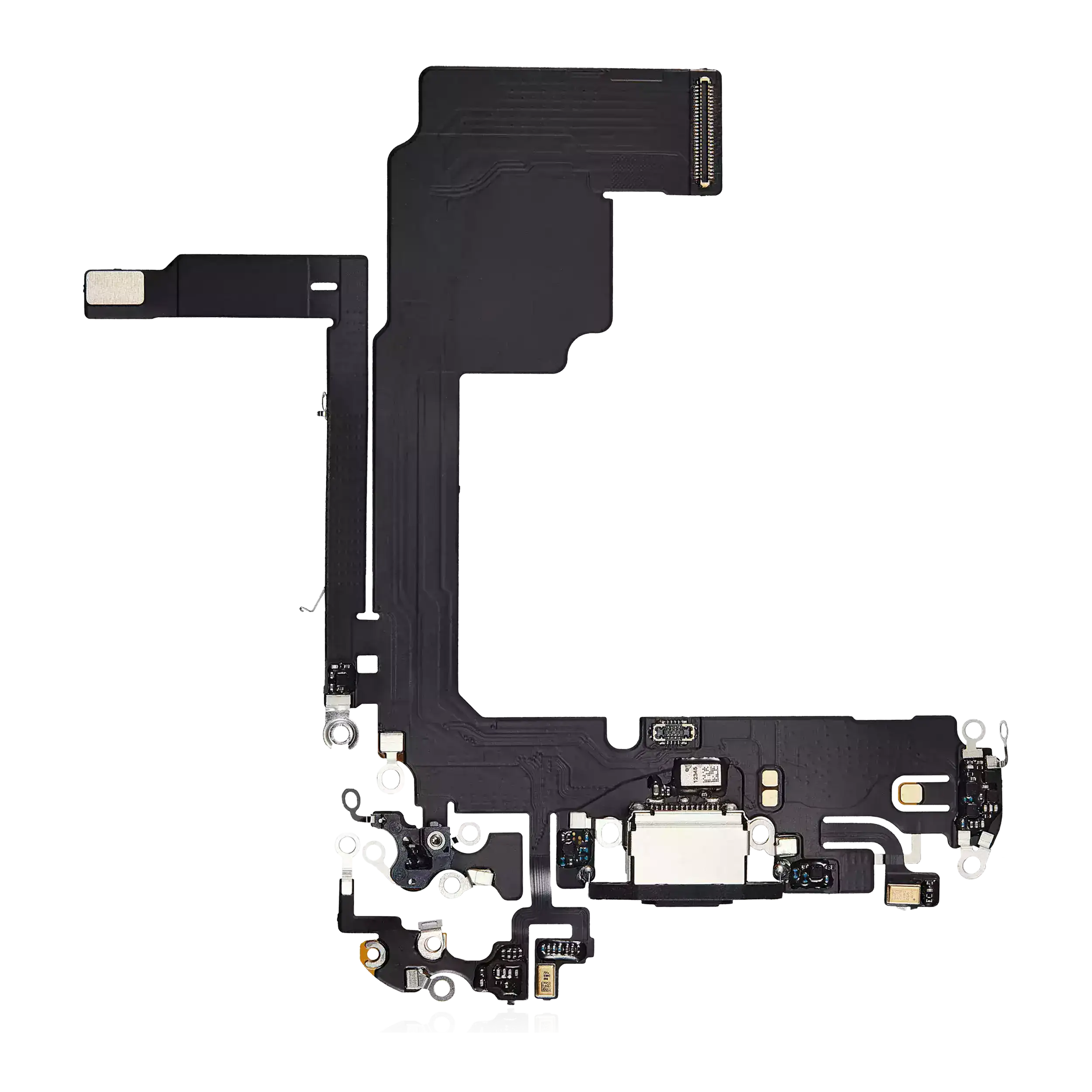 Ladebuchse-Flexkabel für iPhone 15 Pro (Aftermarket Plus) (Schwarz Titanium)