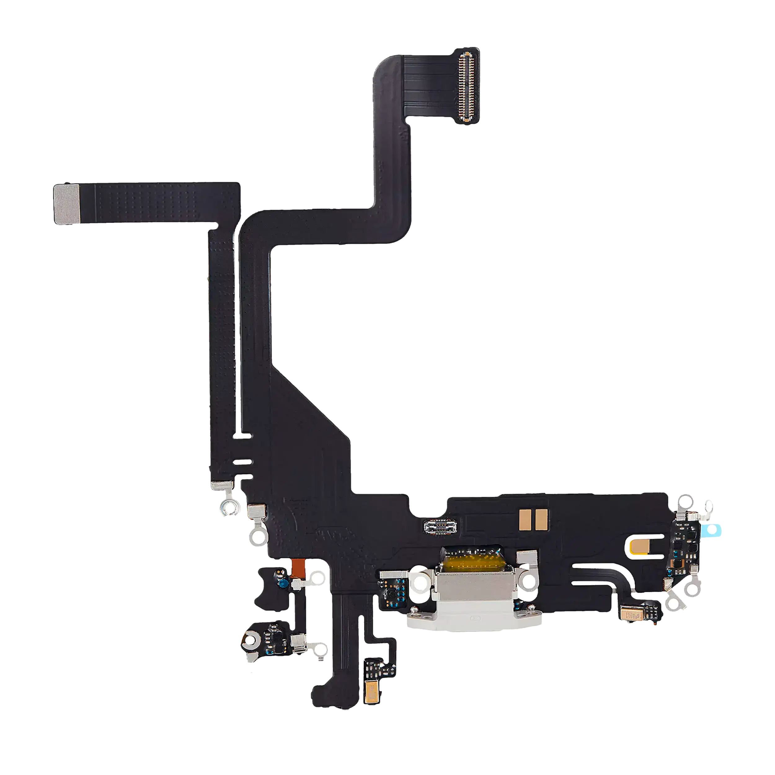 Charging Port Flex Cable for iPhone 14 Pro (OEM Pull, Used, Silver)