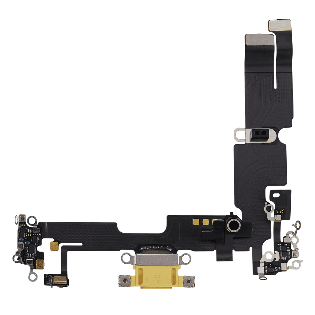 Ladebuchse Flexkabel für iPhone 14 Plus (gebrauchter OEM-Ausbau) (Gelb)