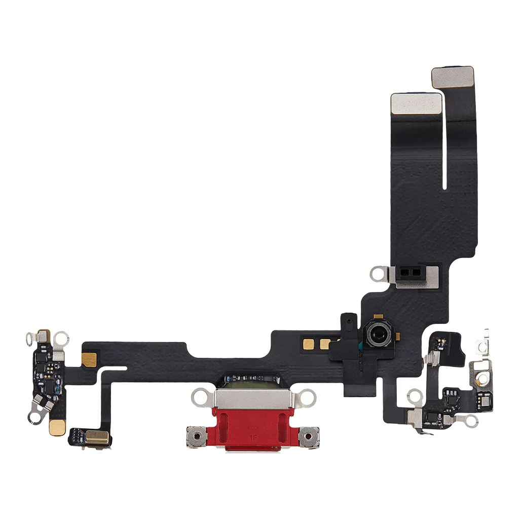 Charging Port Flex Cable for iPhone 14 (Used OEM Pull) (Red)
