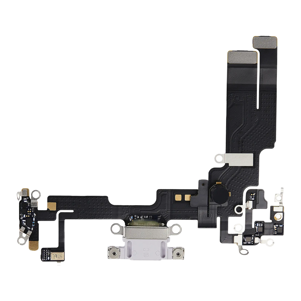 Charging Port Flex Cable for iPhone 14 (Used OEM Pull, Purple)