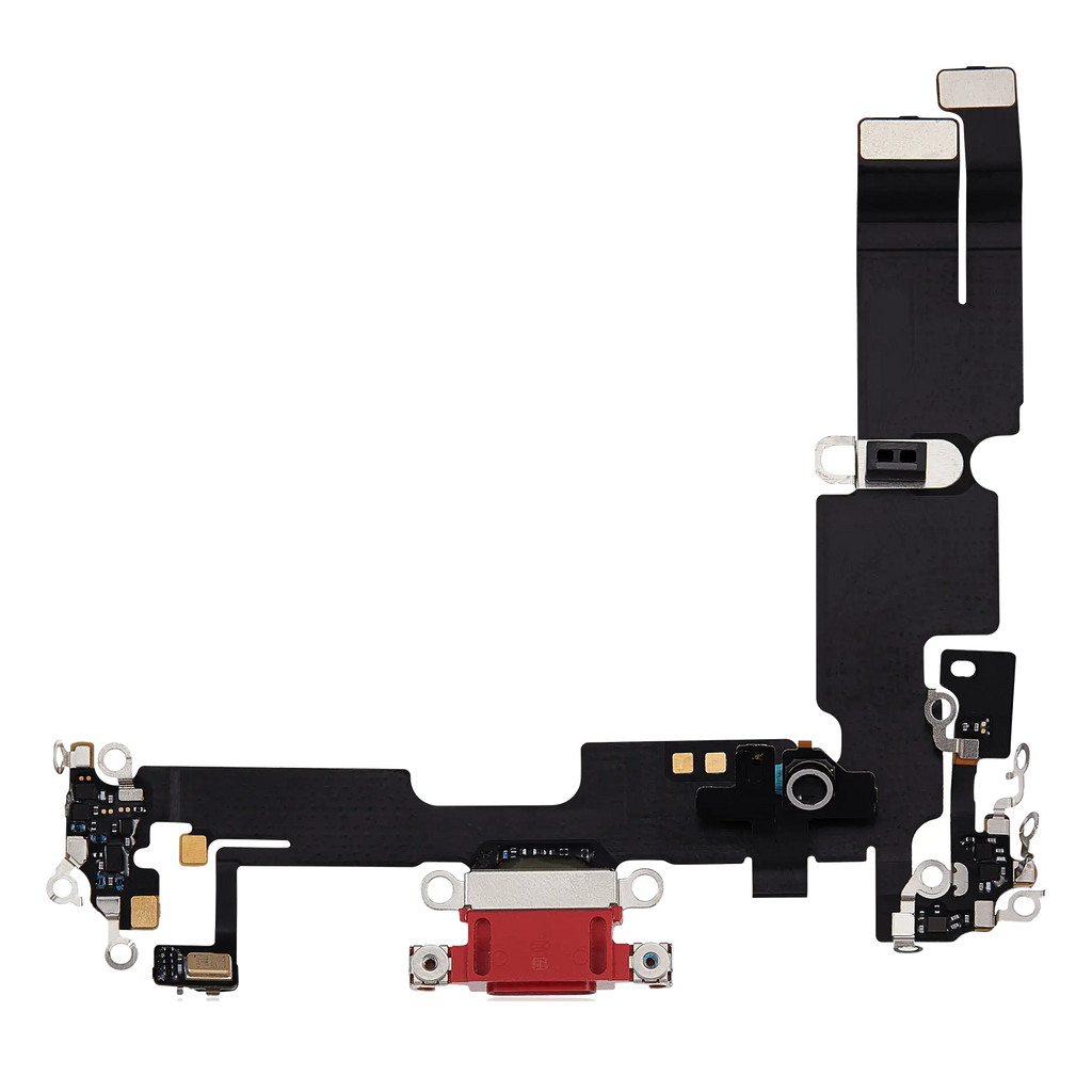 Flex Cable for Charging Port for iPhone 14 Plus (Used OEM Pull) (Red)