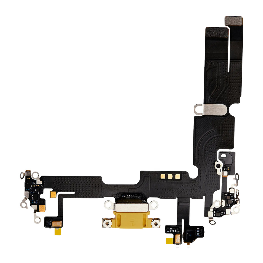 Charging Port Flex Cable for iPhone 14 Plus (Premium) (Yellow)