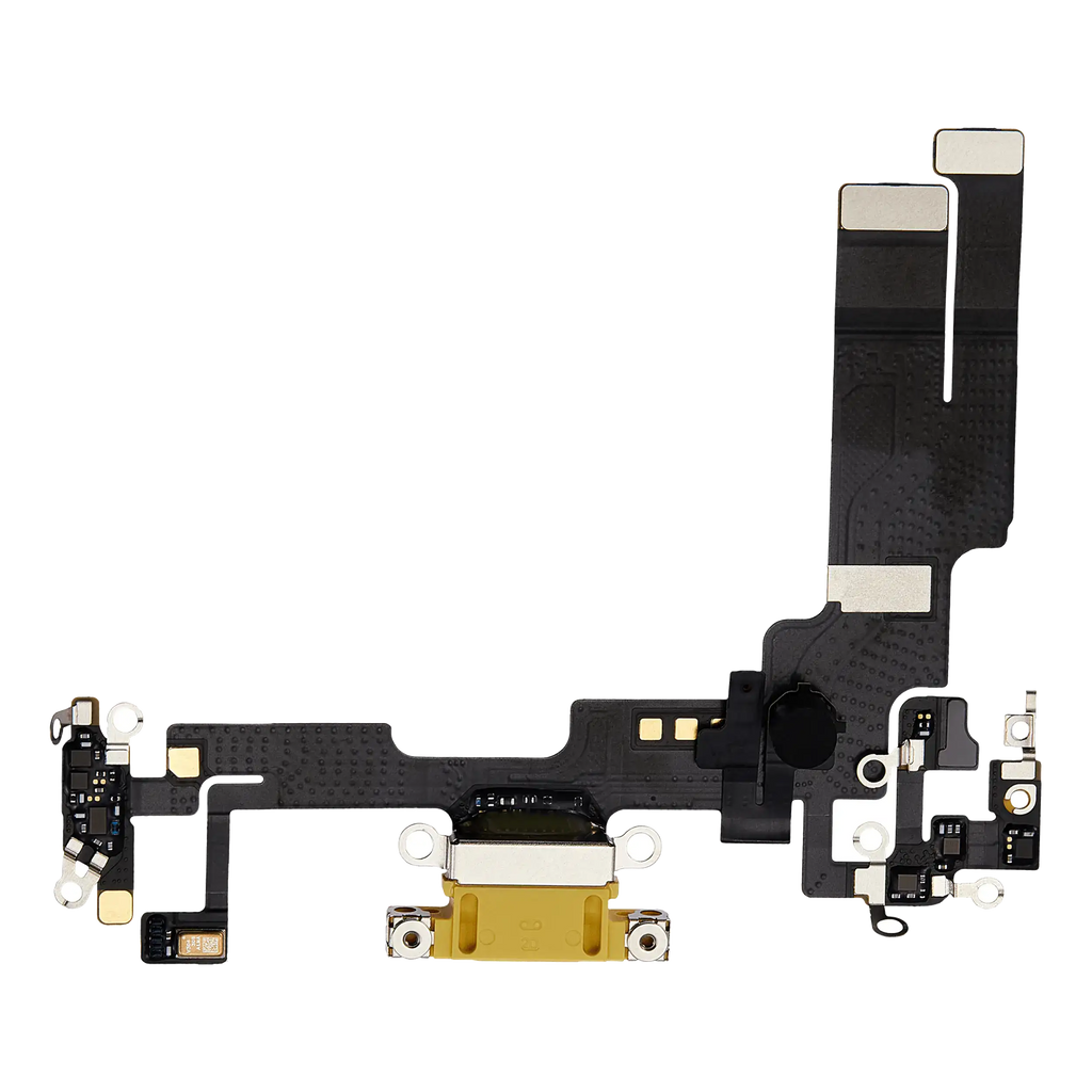 Charging Port Flex Cable for iPhone 14 (Premium) (Yellow)