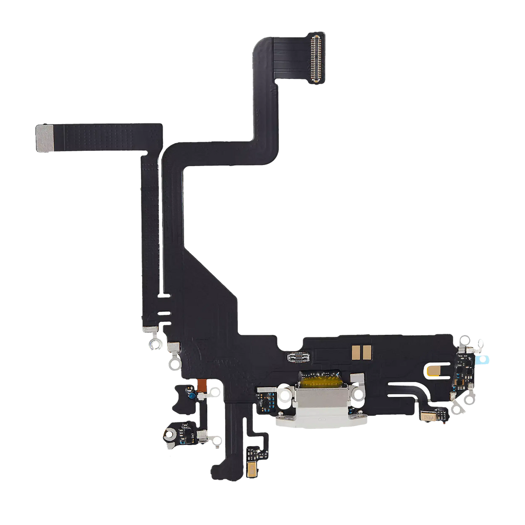Ladebuchse-Flexkabel für iPhone 14 Pro (Aftermarket Plus) (Silber)