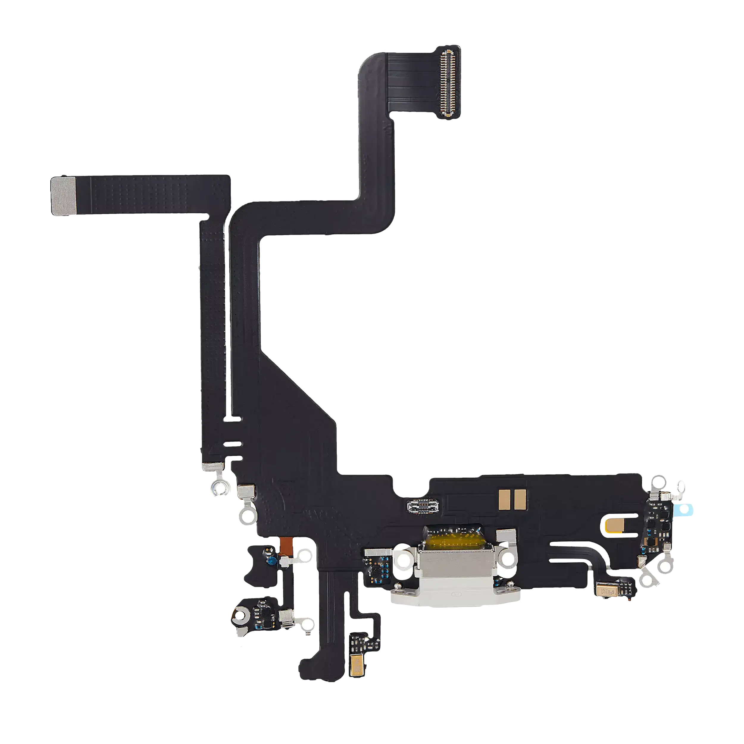 Ladebuchse-Flexkabel für iPhone 14 Pro (Aftermarket Plus) (Silber)