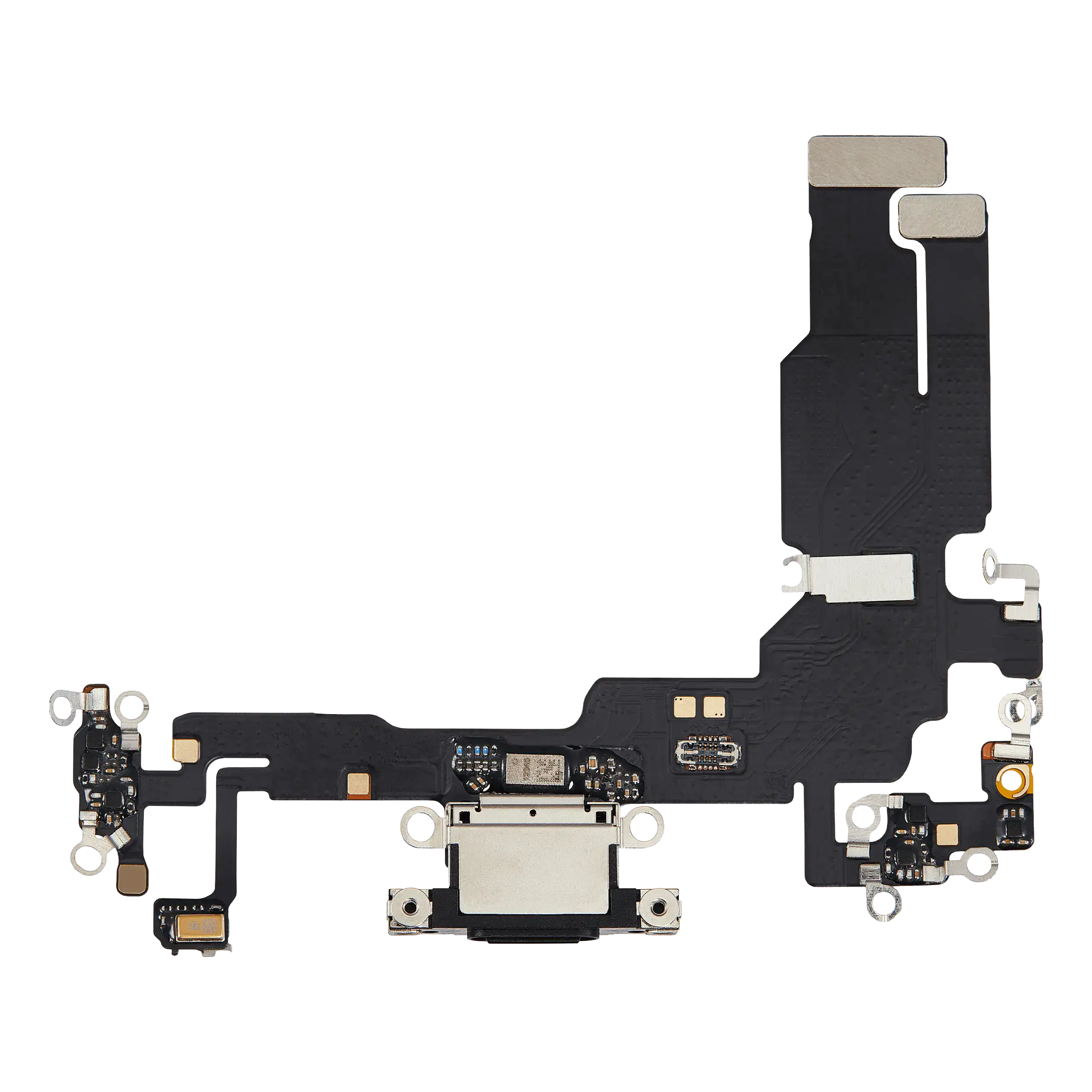 Ladebuchse-Flexkabel für iPhone 15 (Aftermarket Plus) (Schwarz)