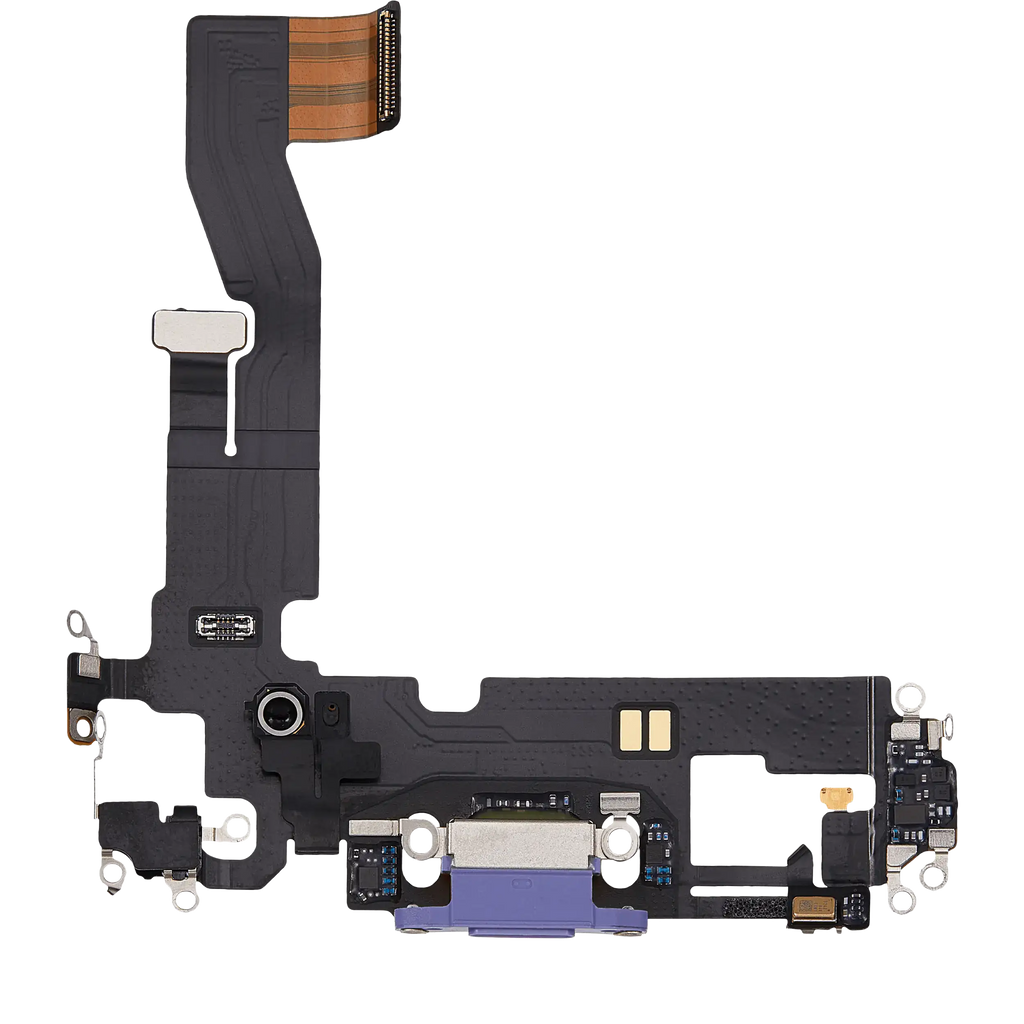 Charging Port Flex Cable for iPhone 12 (used OEM part) (Purple)