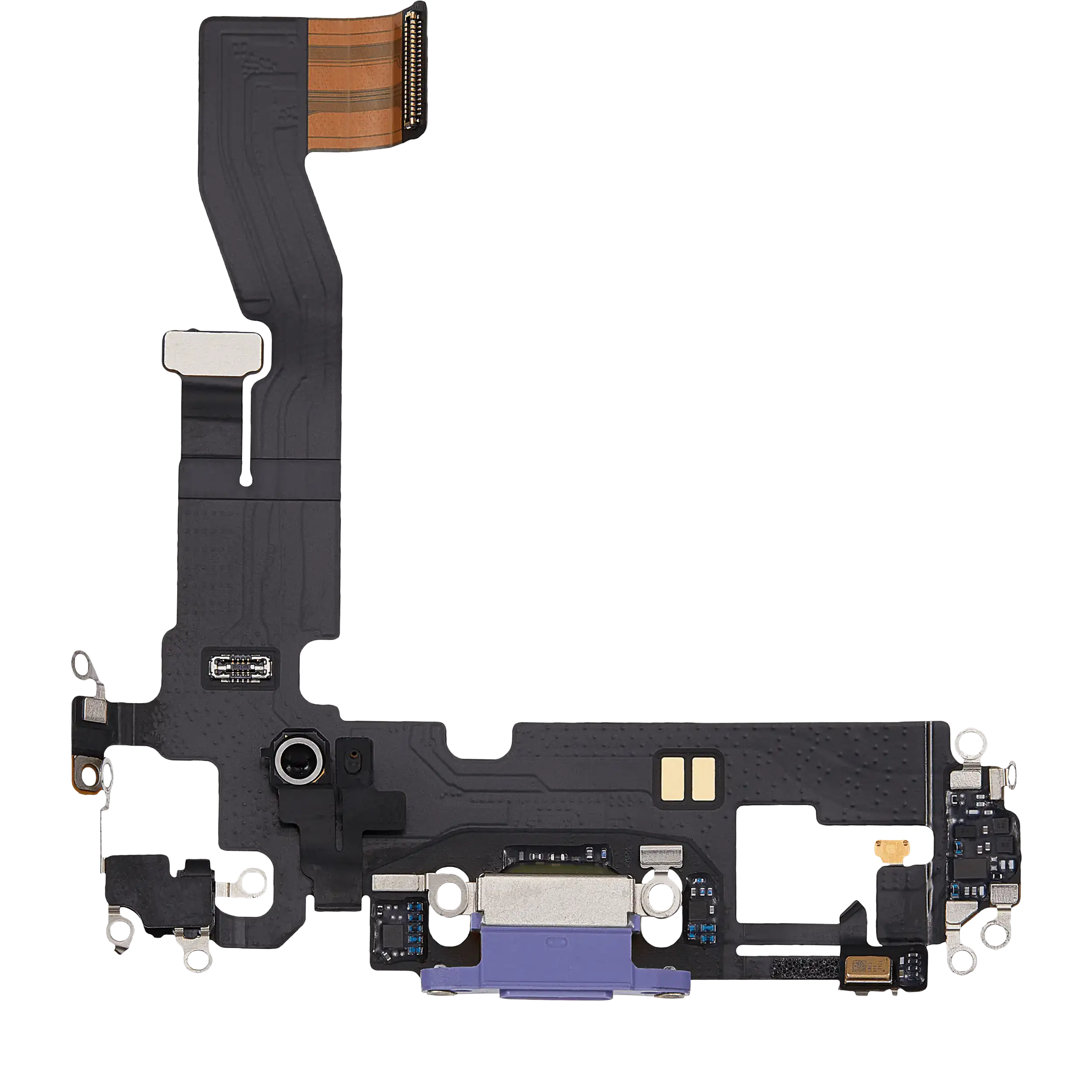 Charging Port Flex Cable for iPhone 12 (used OEM part) (Purple)