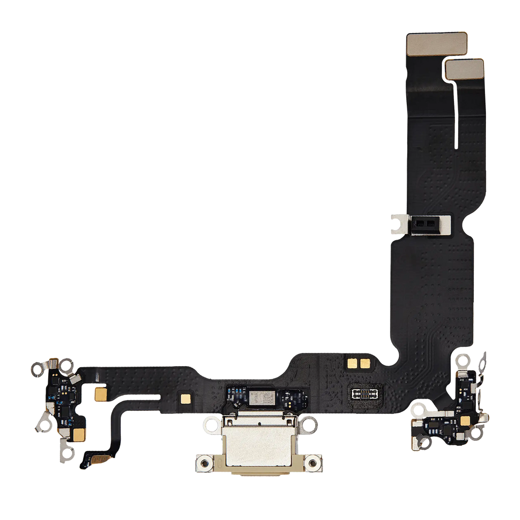 Charging Port Flex Cable for iPhone 15 Plus (Premium) (Yellow)