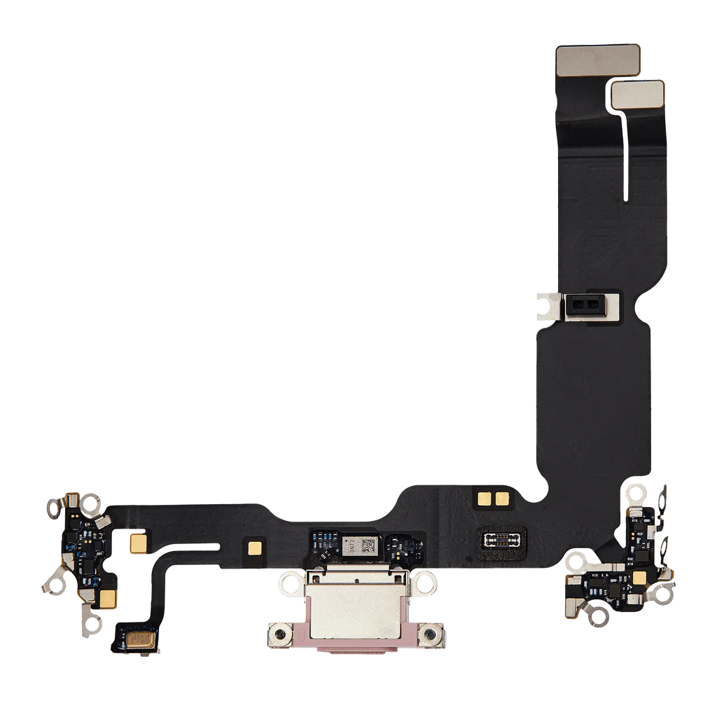 Charging Port Flex Cable for iPhone 15 Plus (Premium, Pink)