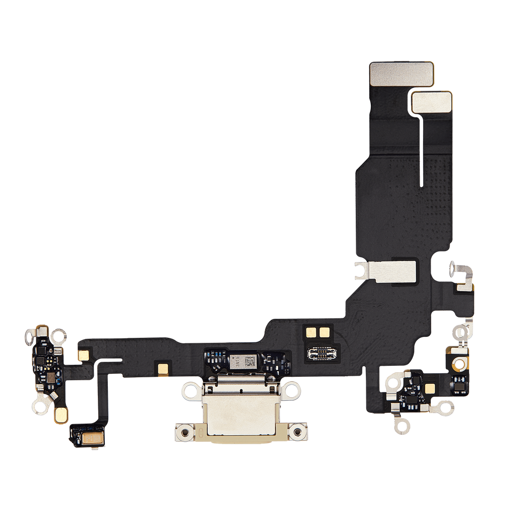 Charging Port Flex Cable for iPhone 15 (Premium) (Yellow)