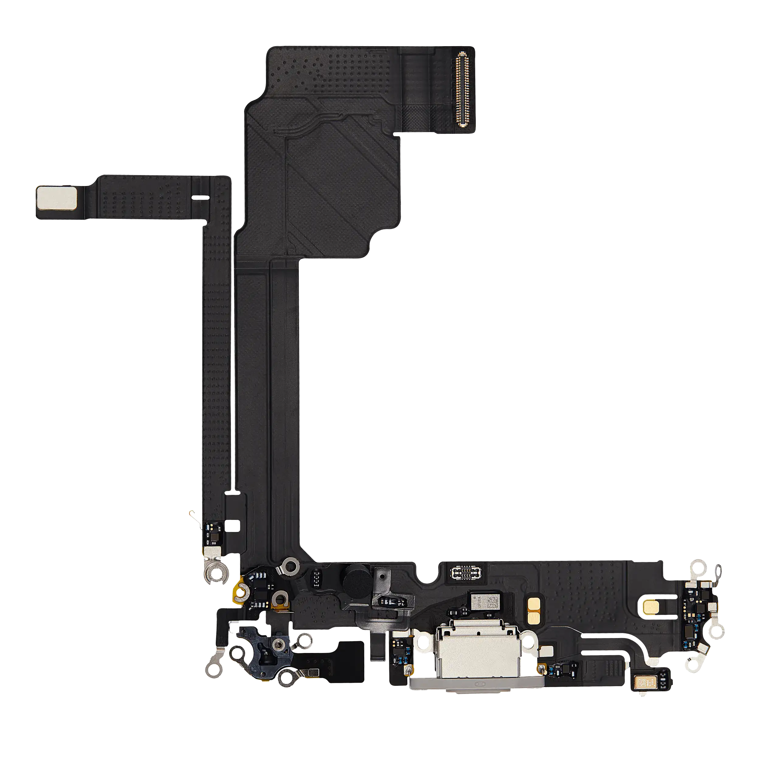Ladebuchse-Flexkabel für iPhone 15 Pro Max (Premium) (Weiß Titanium)