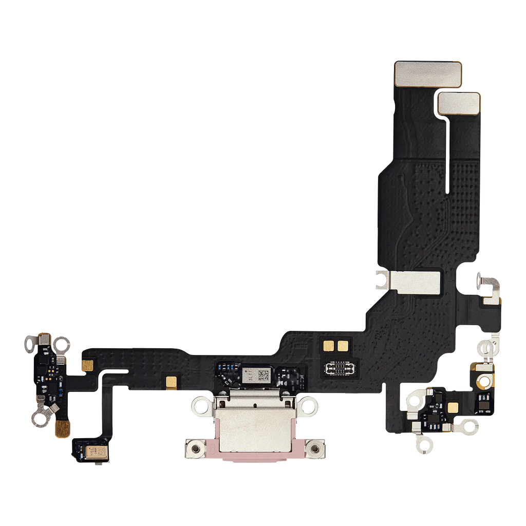 Charging Port Flex Cable for iPhone 15 (Premium) (Pink)