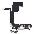 Charging Port Flex Cable for iPhone 15 Pro (Premium) (White Titanium)