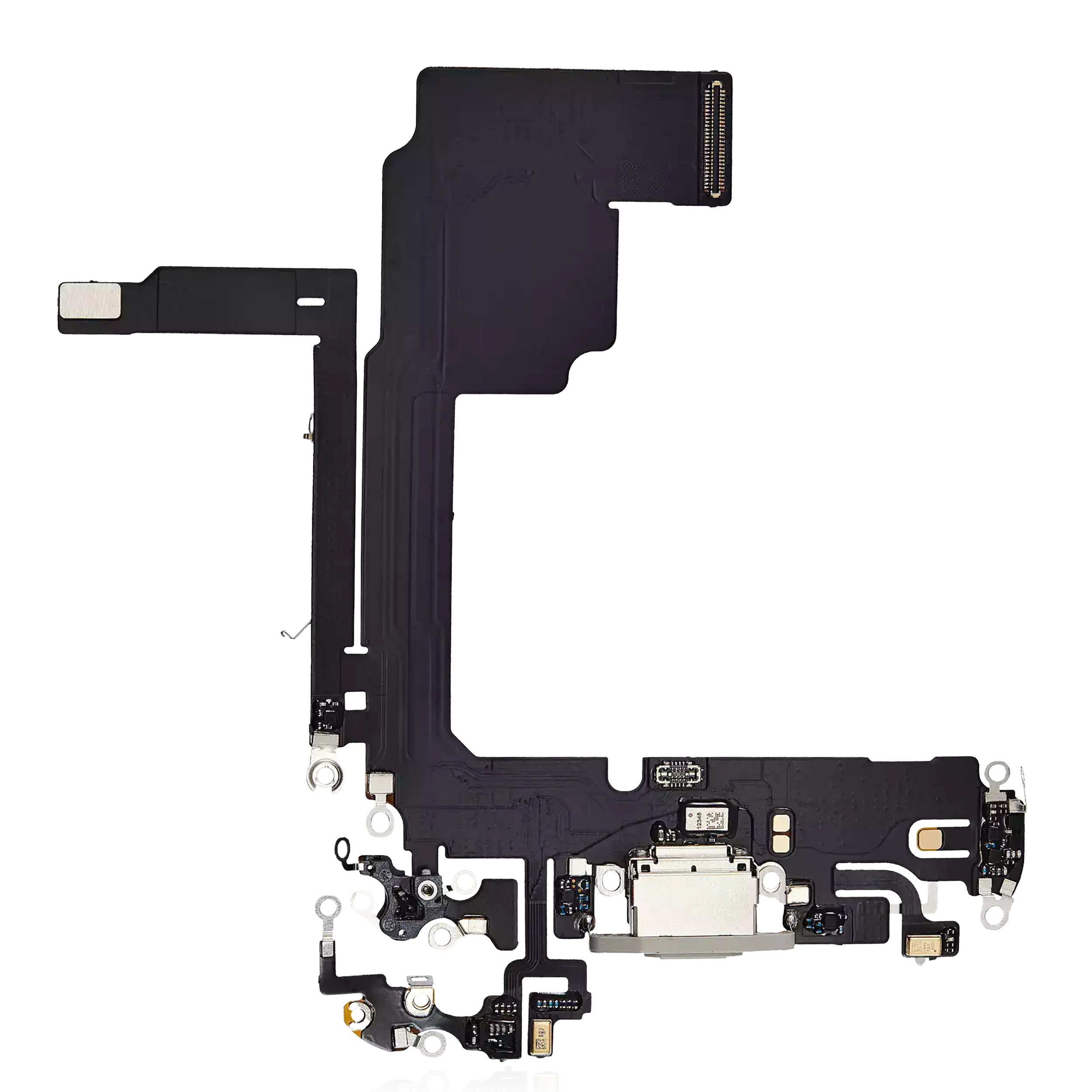 Ladebuchse-Flexkabel für iPhone 15 Pro (Premium) (Weiß Titanium)