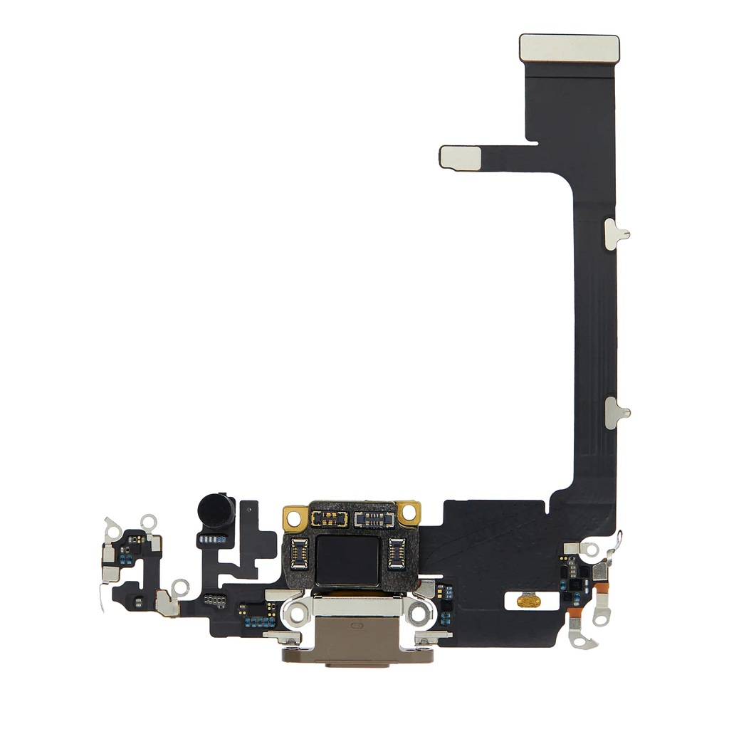 Ladebuchse Flexkabel mit Platine für iPhone 11 Pro (Gebrauchter Ausbau/Pull, gebraucht, Gold)