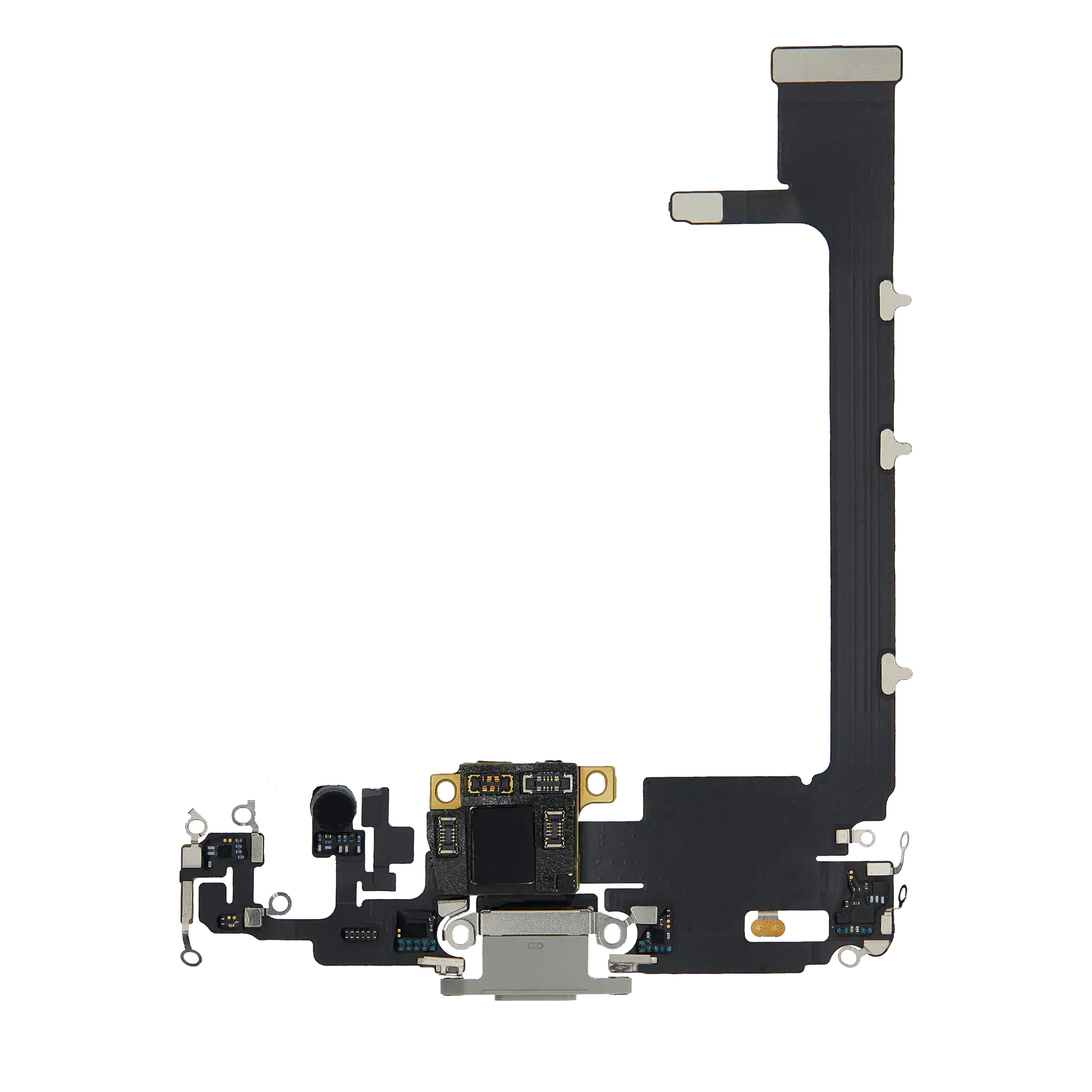 Ladebuchse-Flexkabel mit Platine für iPhone 11 Pro Max (Used OEM Pull) (Silber)