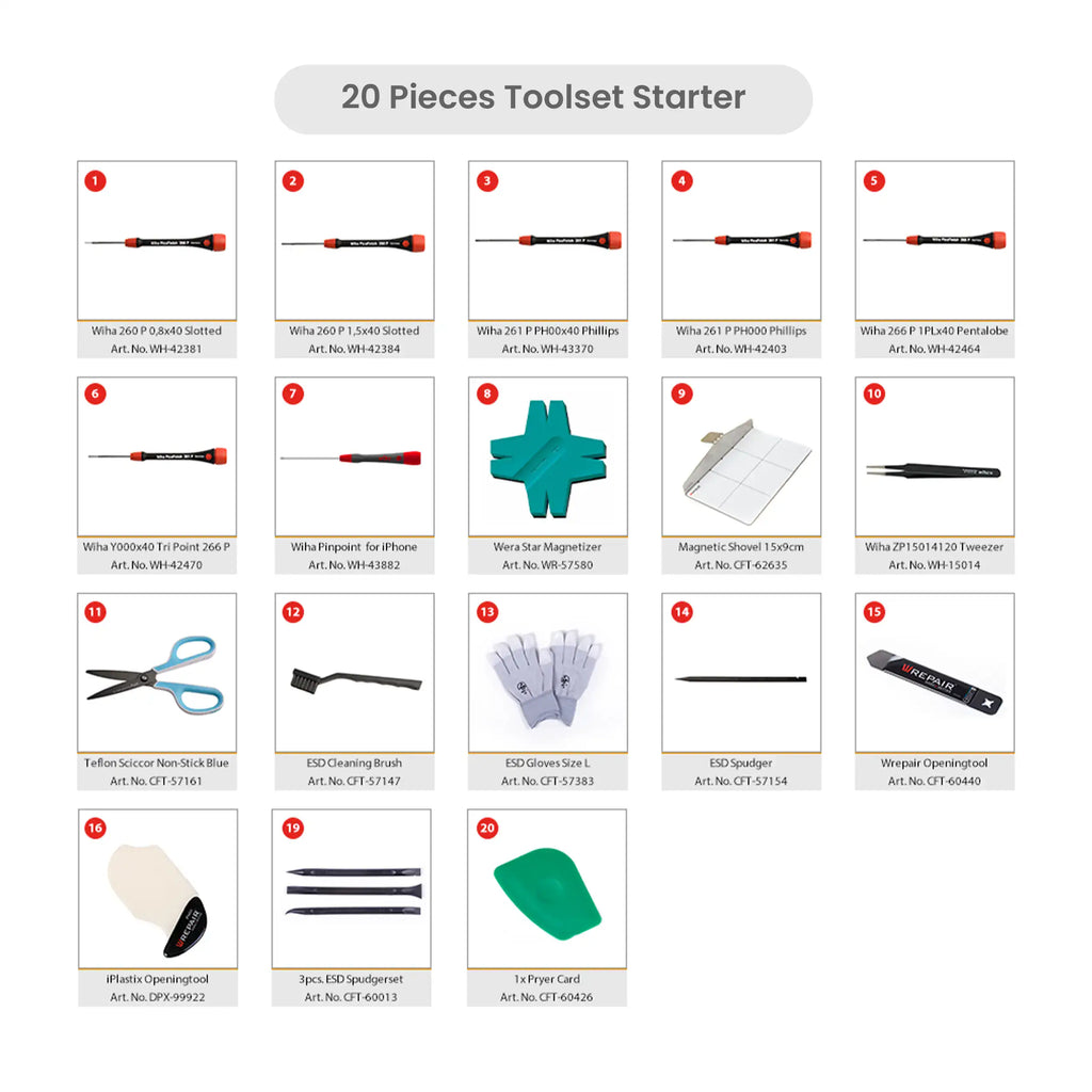 20-piece Starter Tool Set (Wrepair)