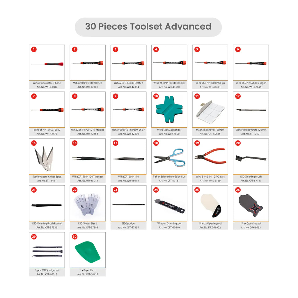 30-piece Advanced Tool Set (Wrepair)
