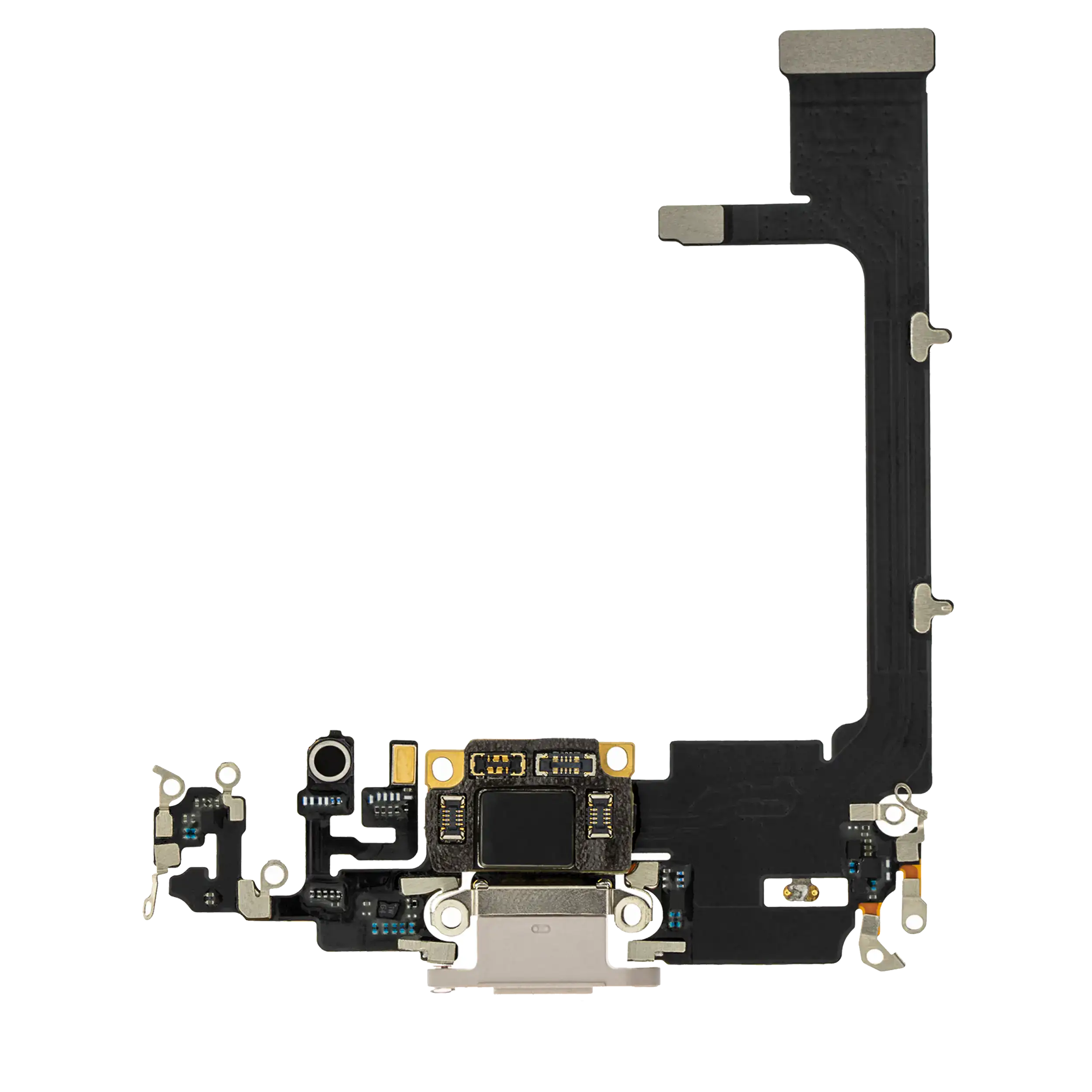Ladebuchse-Flexkabel mit Platine für iPhone 11 Pro (Aftermarket Plus) (Silber)