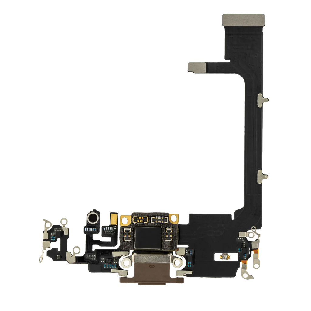Ladebuchse Flexkabel mit Platine für iPhone 11 Pro (Aftermarket Plus) (Gold)