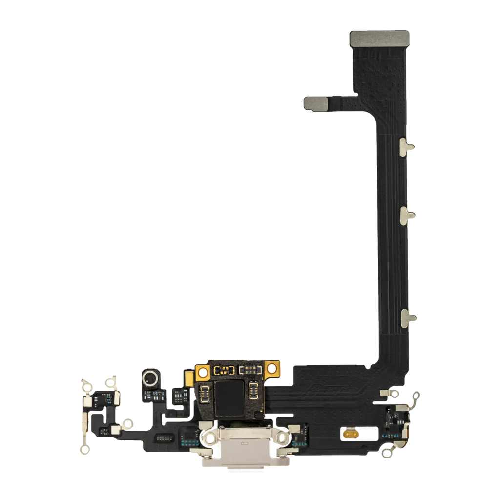Ladebuchse Flexkabel mit Platine für iPhone 11 Pro Max Aftermarket Plus Silber