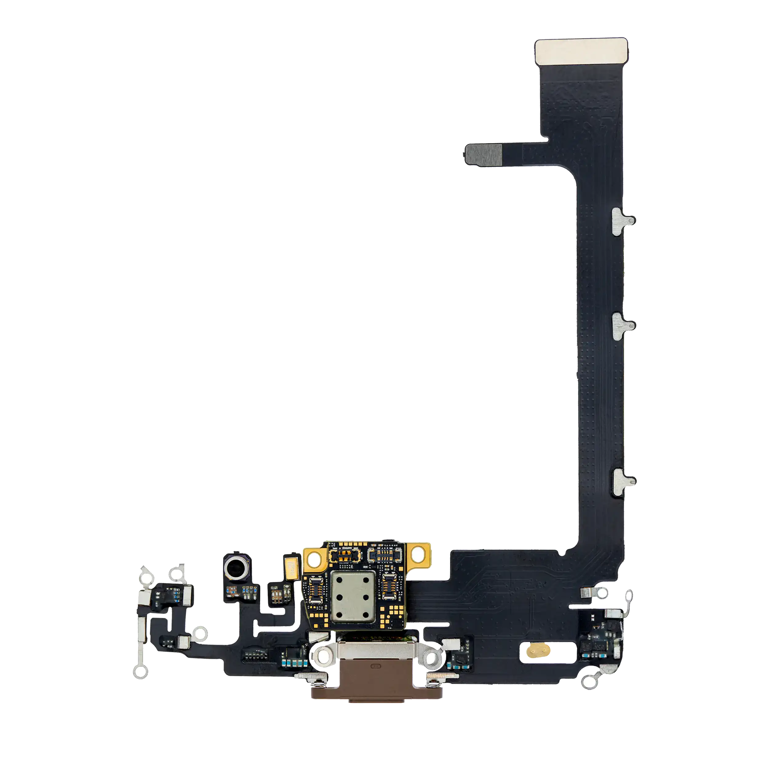 Ladebuchse Flexkabel mit Platine für iPhone 11 Pro Max (Aftermarket Plus) (Gold)