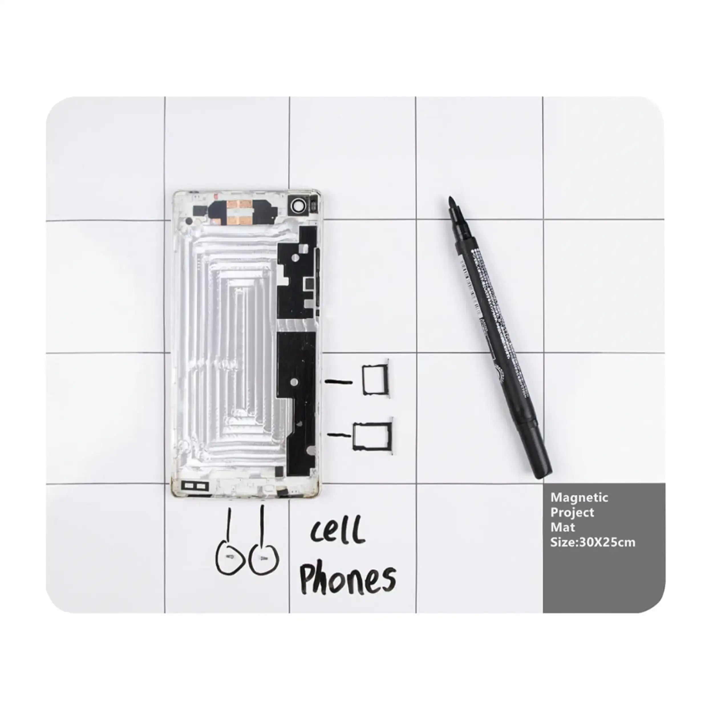 Magnetic Project Mat with Pen, 30x25 cm
