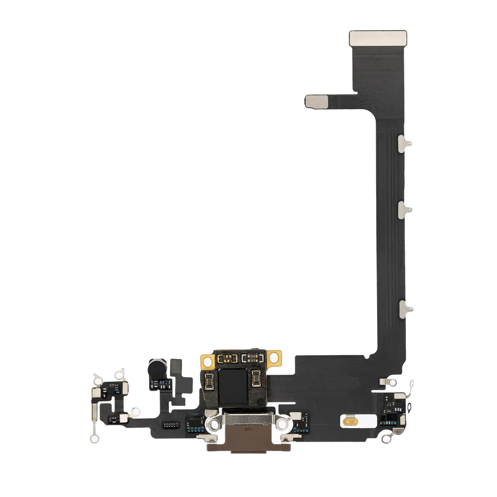 Ladebuchse-Flexkabel mit Platine für iPhone 11 Pro Max (Premium) (Gold)