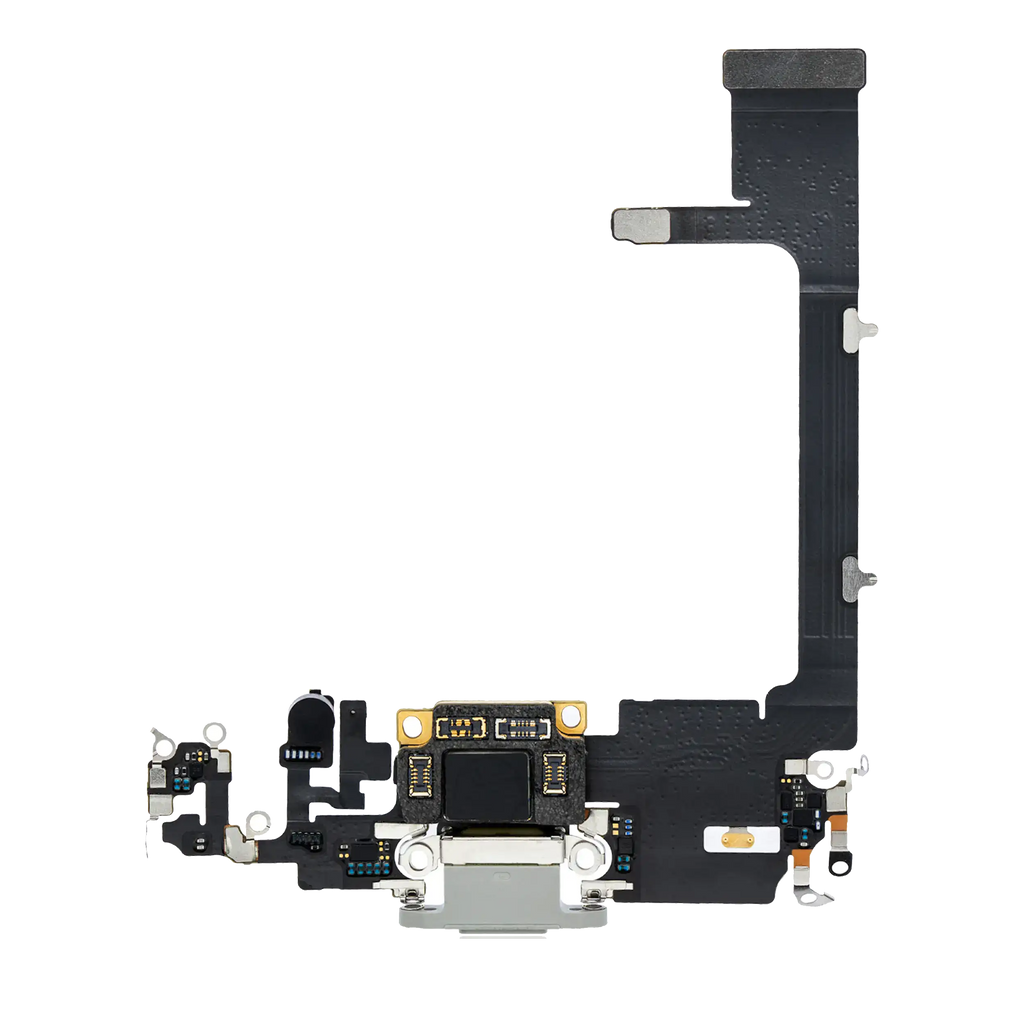 Ladebuchse-Flexkabel mit Platine für iPhone 11 Pro (Premium) (Silber)
