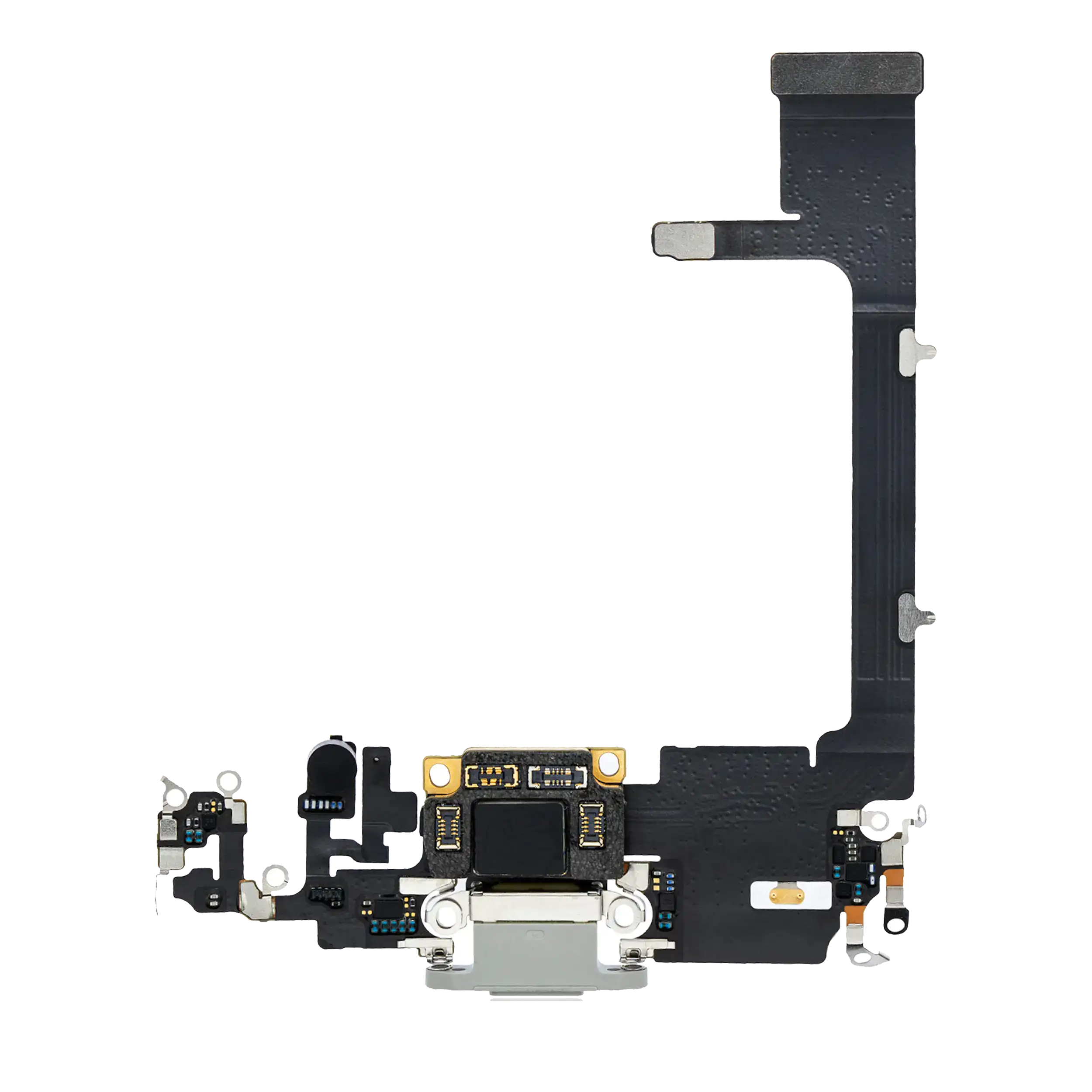 Ladebuchse-Flexkabel mit Platine für iPhone 11 Pro (Premium) (Silber)