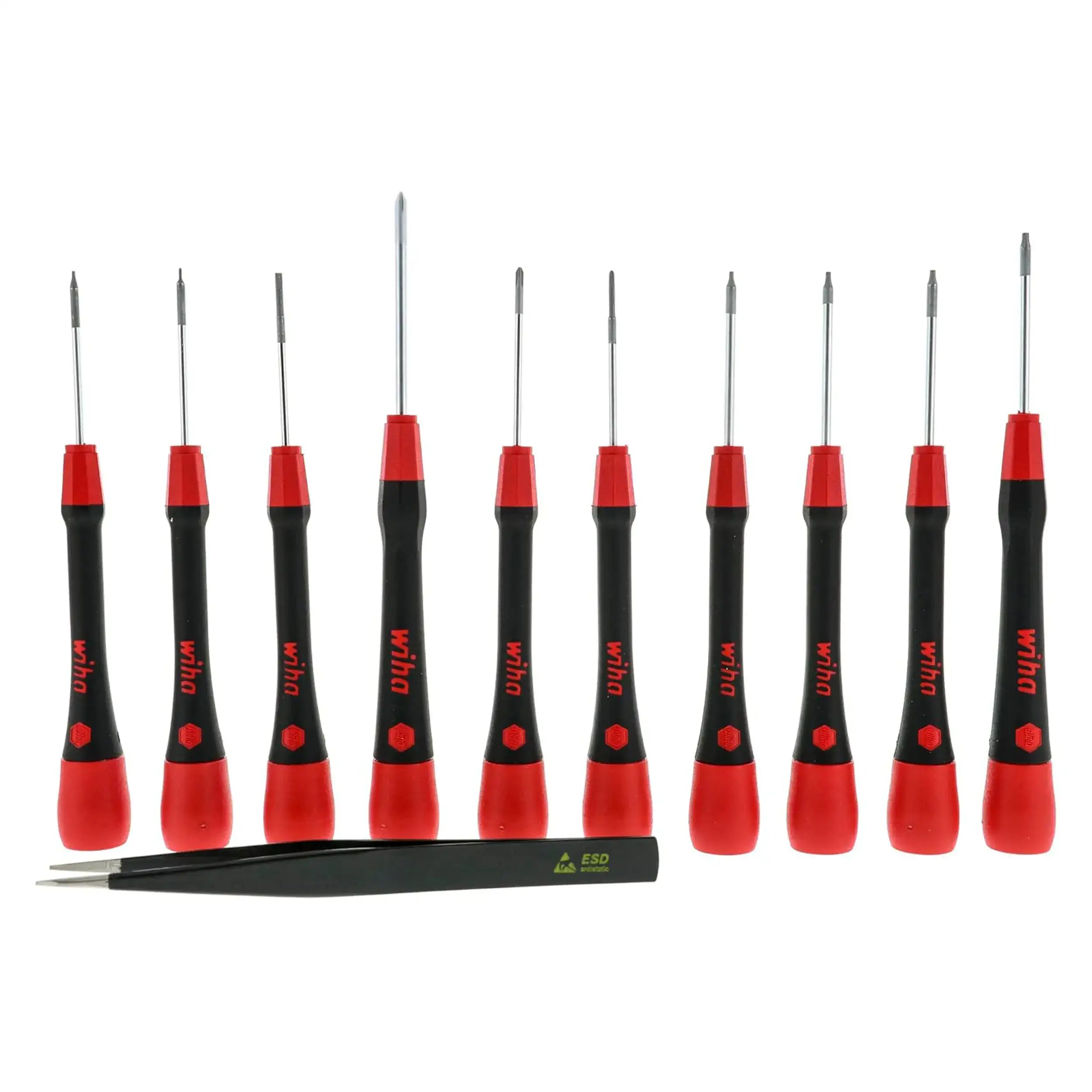 11-piece PicoFinish Precision Screwdriver and Tweezers Set for Smartphone Technicians (26198) (Wiha)