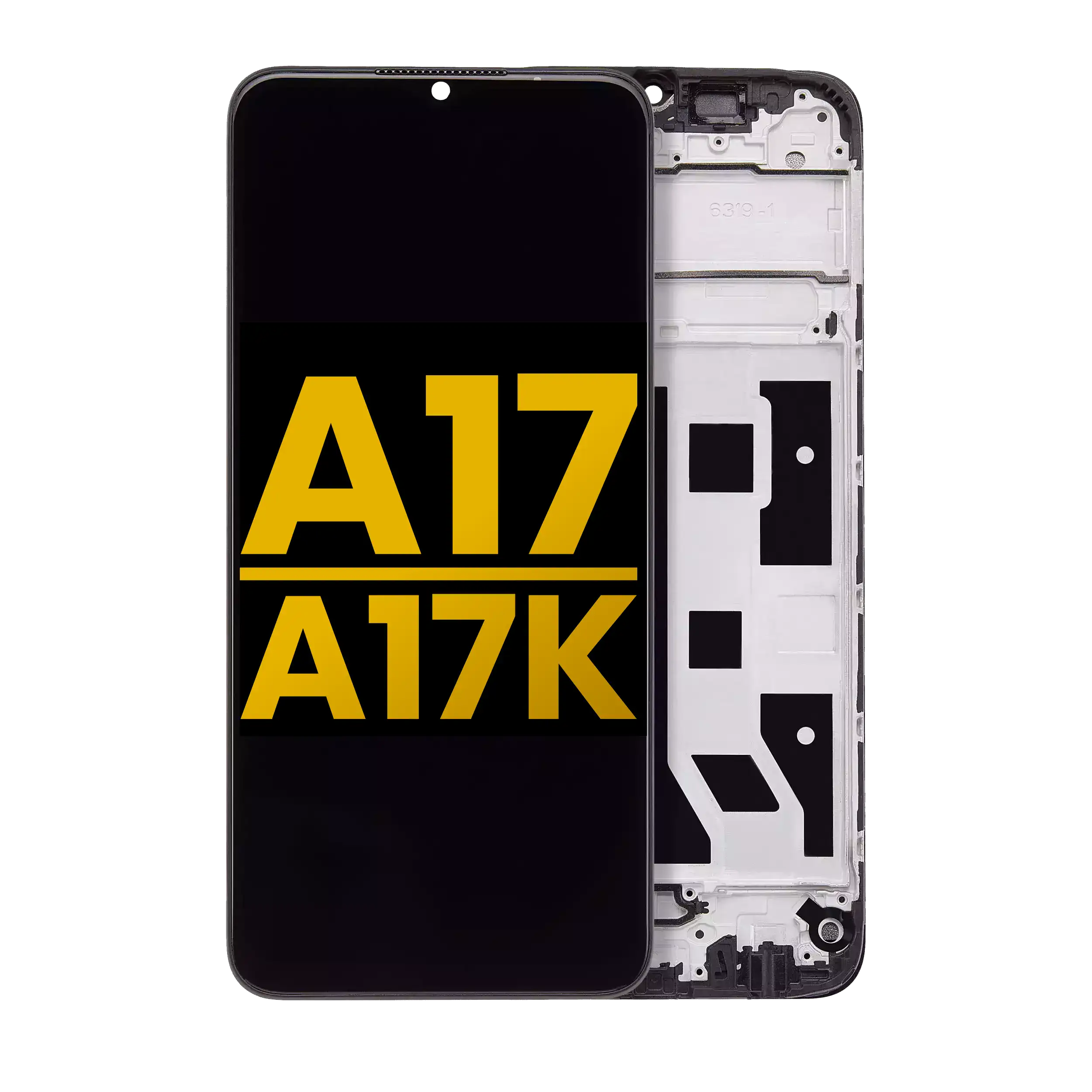 LCD-Display mit Rahmen für OPPO A17 / A17K (Refurbished) (Alle Farben)