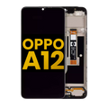 LCD-Komplettbaugruppe mit Rahmen für OPPO A12 (Refurbished) (Alle Farben)