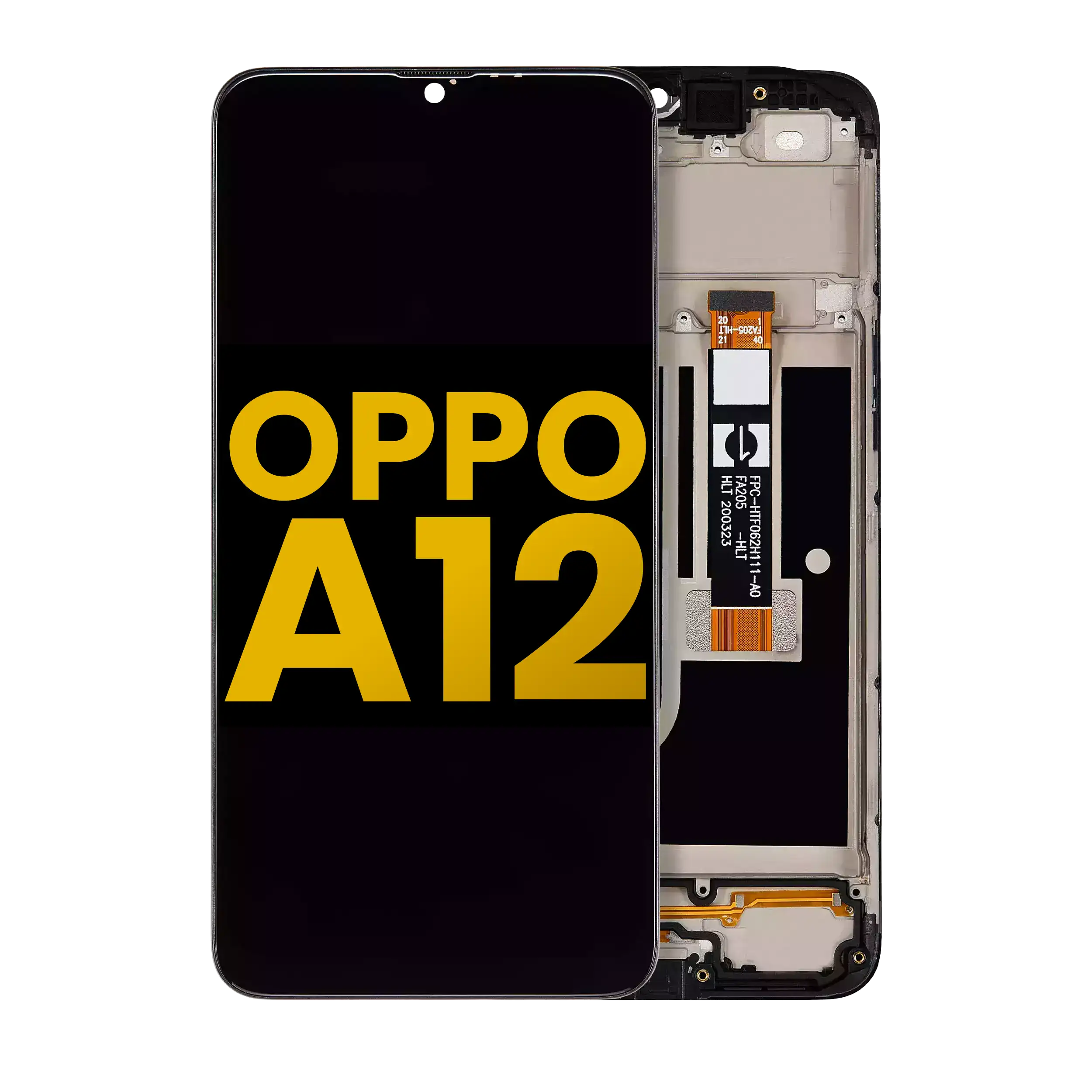 LCD-Komplettbaugruppe mit Rahmen für OPPO A12 (Refurbished) (Alle Farben)