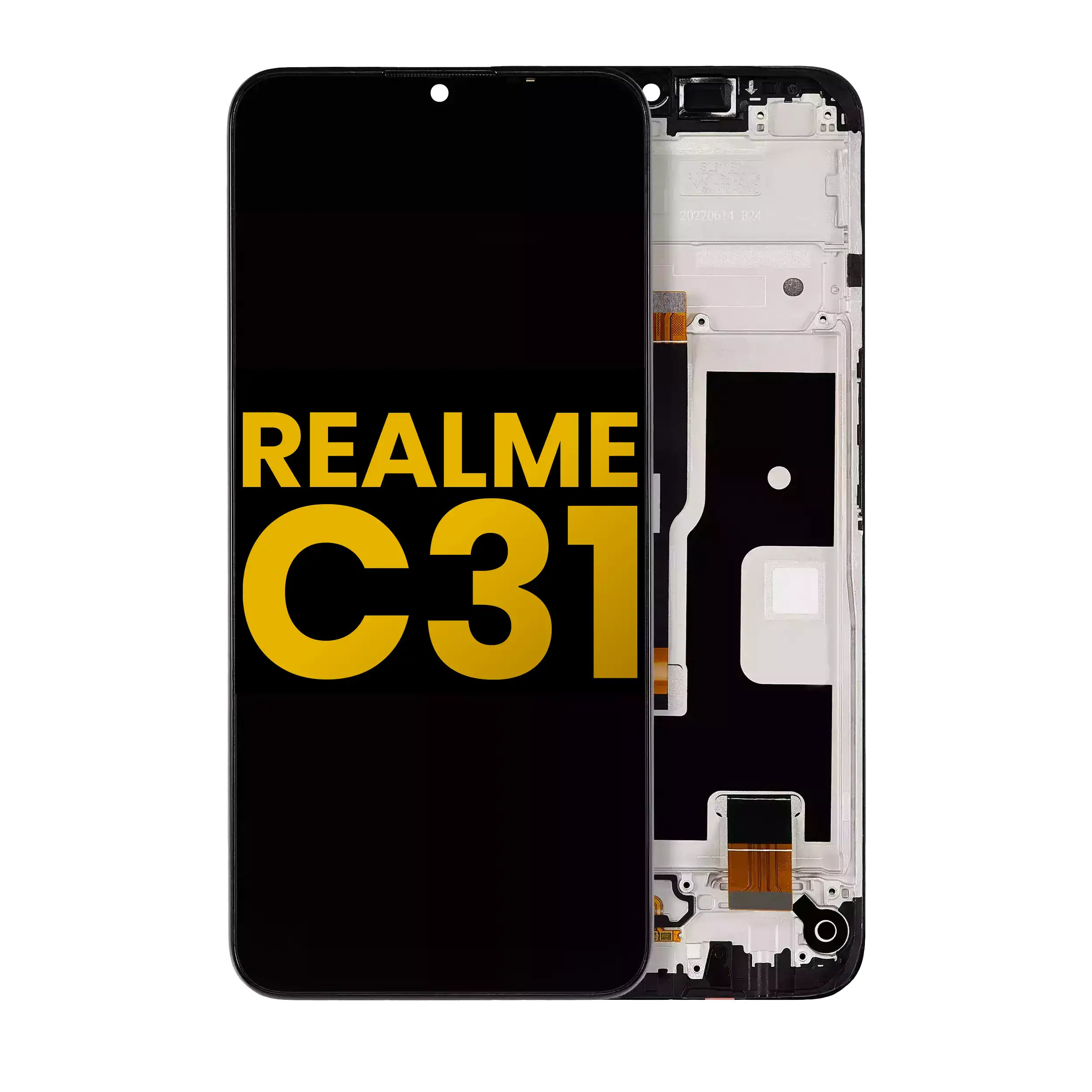 LCD-Display mit Rahmen für Realme C31 (Refurbished) (Alle Farben)