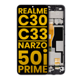 LCD Complete Assembly with Frame for Realme C30 / C33 / Narzo 50i Prime (Refurbished) (All Colors)