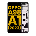 LCD-Display mit Rahmen für OPPO A98 / A1 (2023) (Refurbished) (alle Farben)