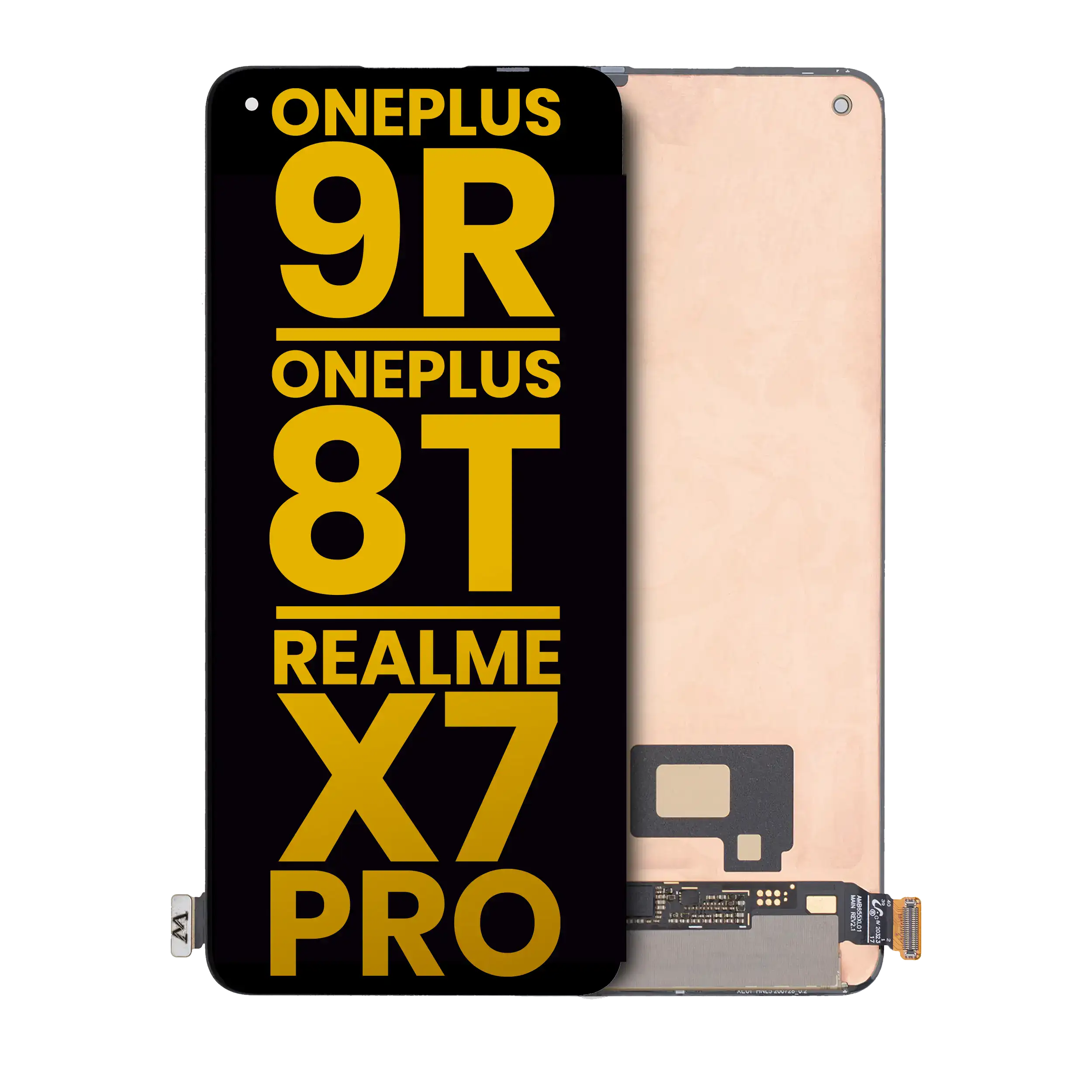 Refurbished OLED-Display ohne Rahmen für OnePlus 9R/8T & Realme X7 Pro