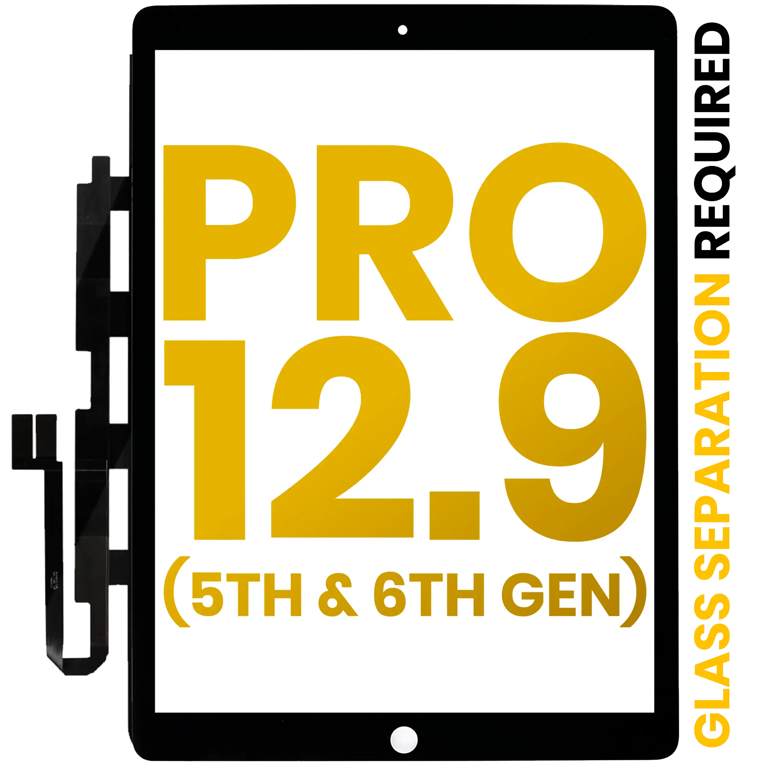 Digitizer for iPad Pro 12.9" 5th Gen (2021) / 6th Gen (2022) – Premium – Glass Removal Required – All Colors