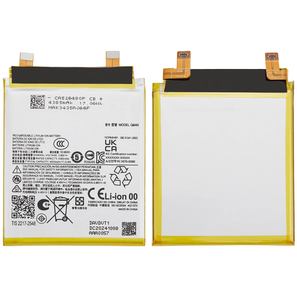 Replacement battery for Motorola Moto Edge 50 Pro (XT2403 / 2024) (QM45)
