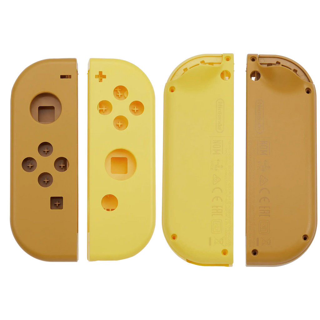 Gehäuseschale für Nintendo Switch Joy Con Controller (Braun / Gelb)