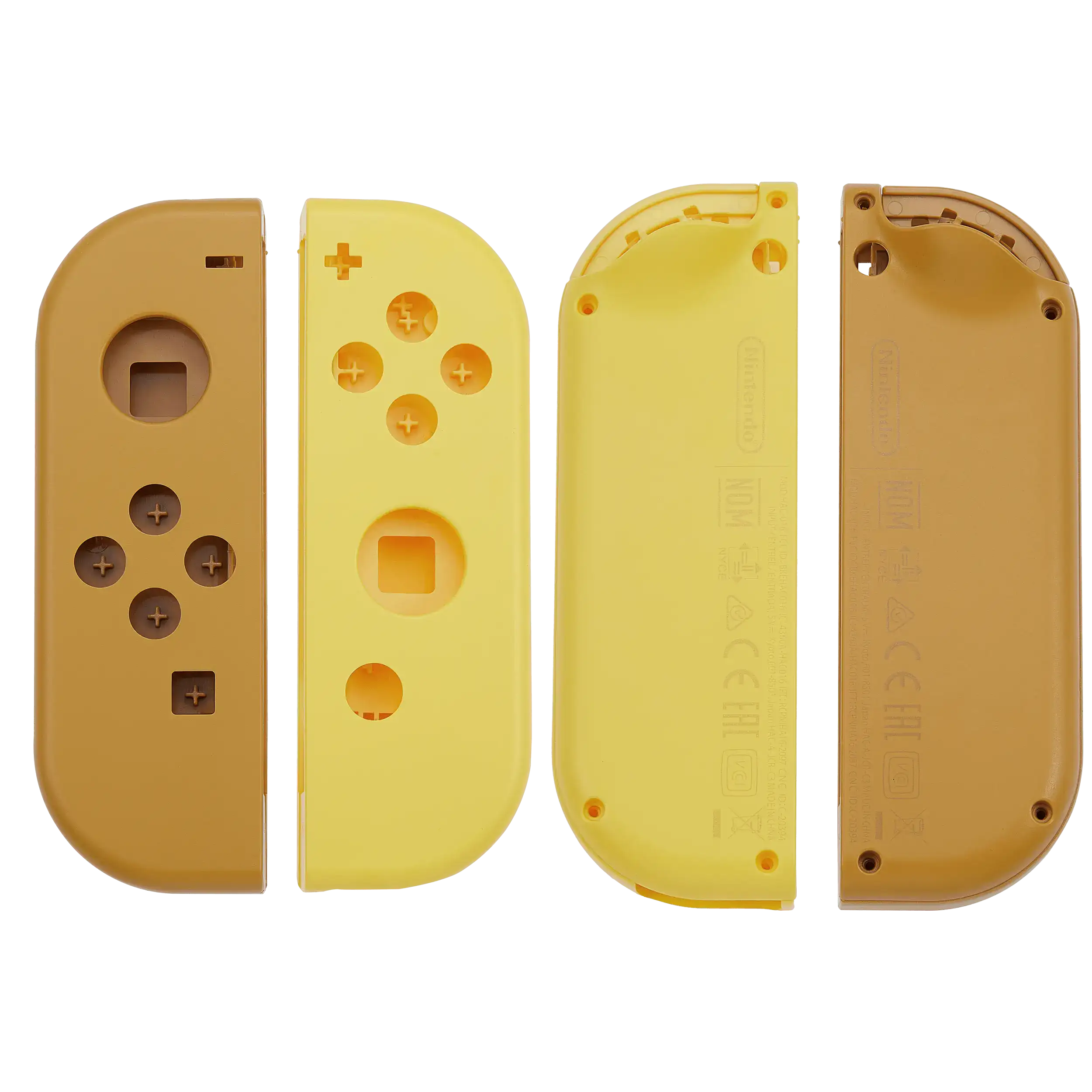 Gehäuseschale für Nintendo Switch Joy Con Controller (Braun / Gelb)