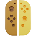 Gehäuseschale für Nintendo Switch Joy Con Controller (Braun / Gelb)