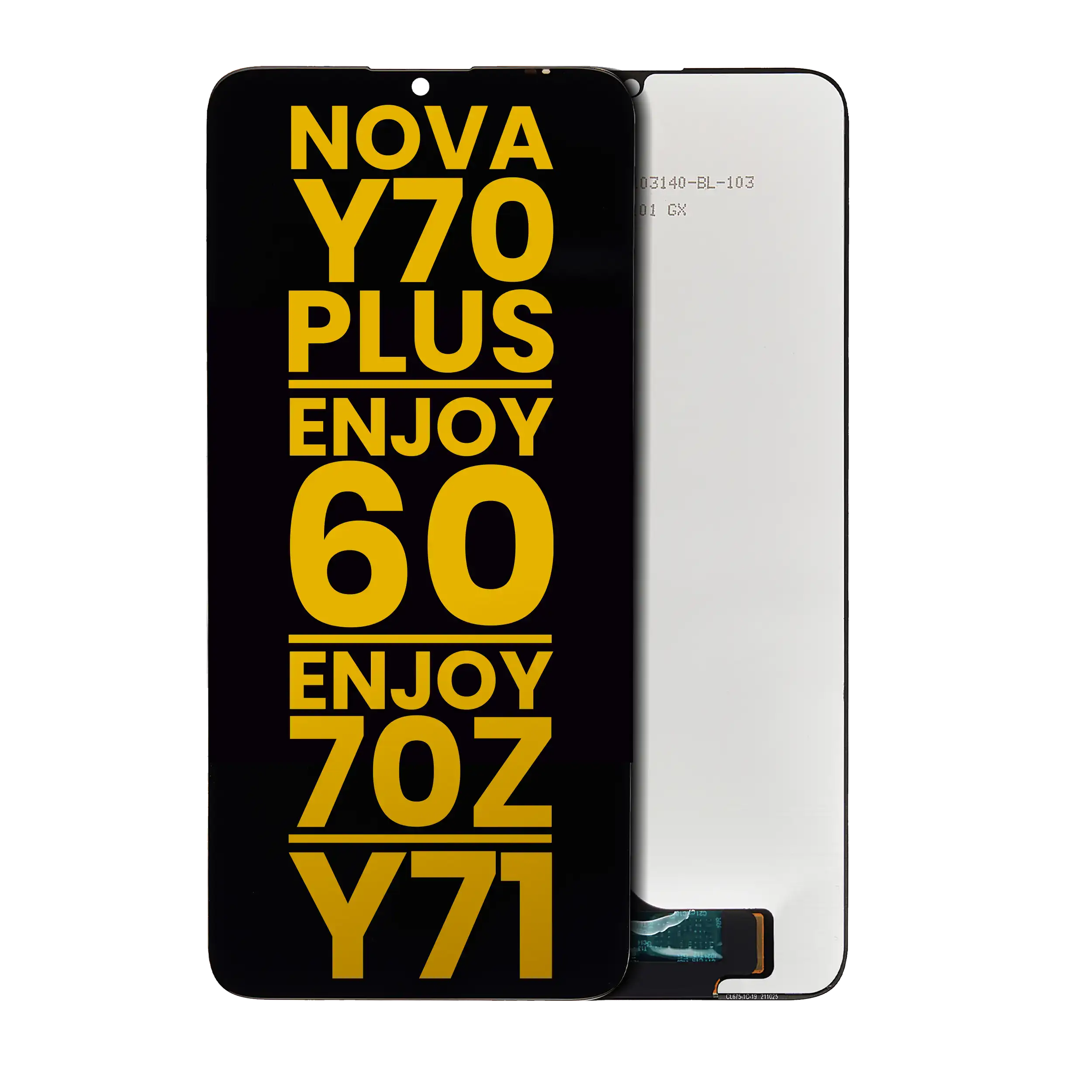 LCD Display No Frame for Huawei Nova Y70 Plus / Enjoy 60 / Enjoy 70Z / Y71 (Refurbished) (All Colors)