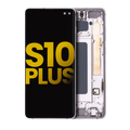 OLED-Display mit Rahmen für Samsung Galaxy S10 Plus (Refurb.) (Ceramic White)