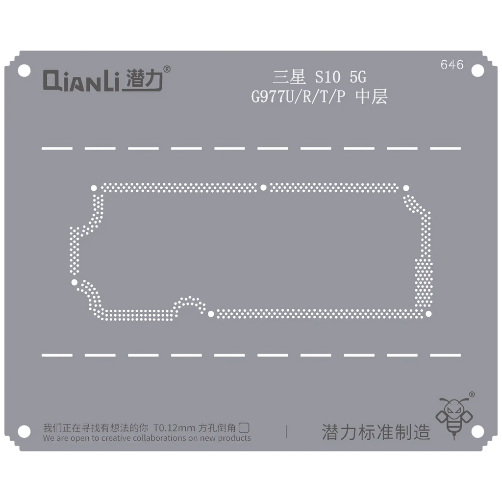Bumblebee Stencil (QS646) for Samsung Galaxy S10 5G G977U/R/T/P Midframe/Frame (Qianli)