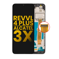LCD-Display mit Rahmen für Revvl 4 Plus/Alcatel 3X (Refurbished) Schwarz