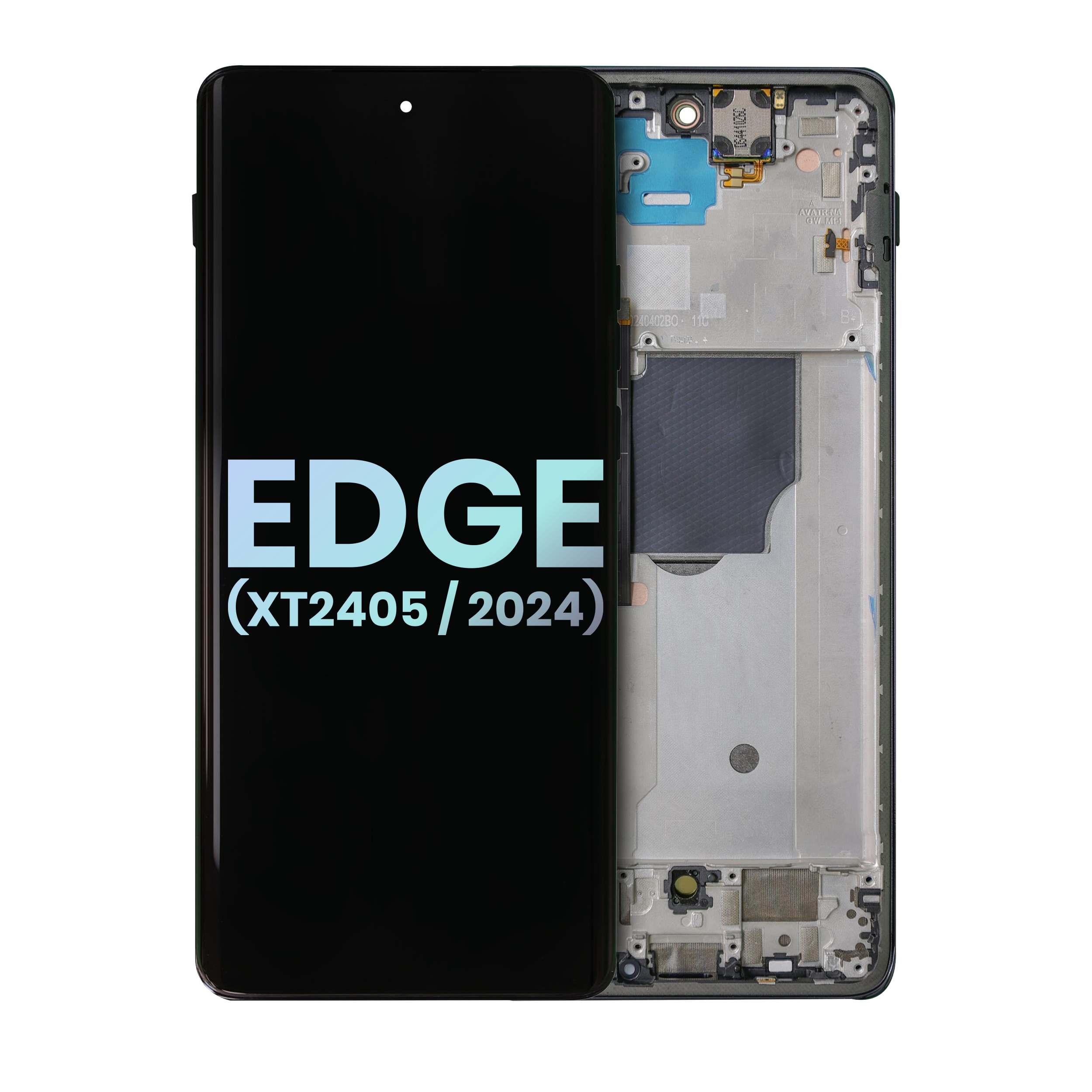OLED-Display mit Rahmen für Motorola Edge XT2405 2024 Original OEM Schwarz